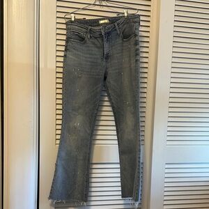 Kut from the Kloth Flare Jeans with Subtle Paint-Splatter